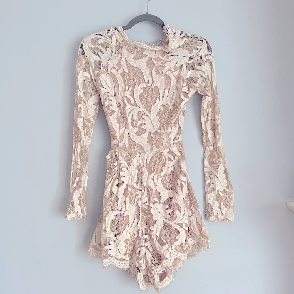 BLITHE Los Angeles Cream Lace Romper (Size Small) - Picture 2 of 5
